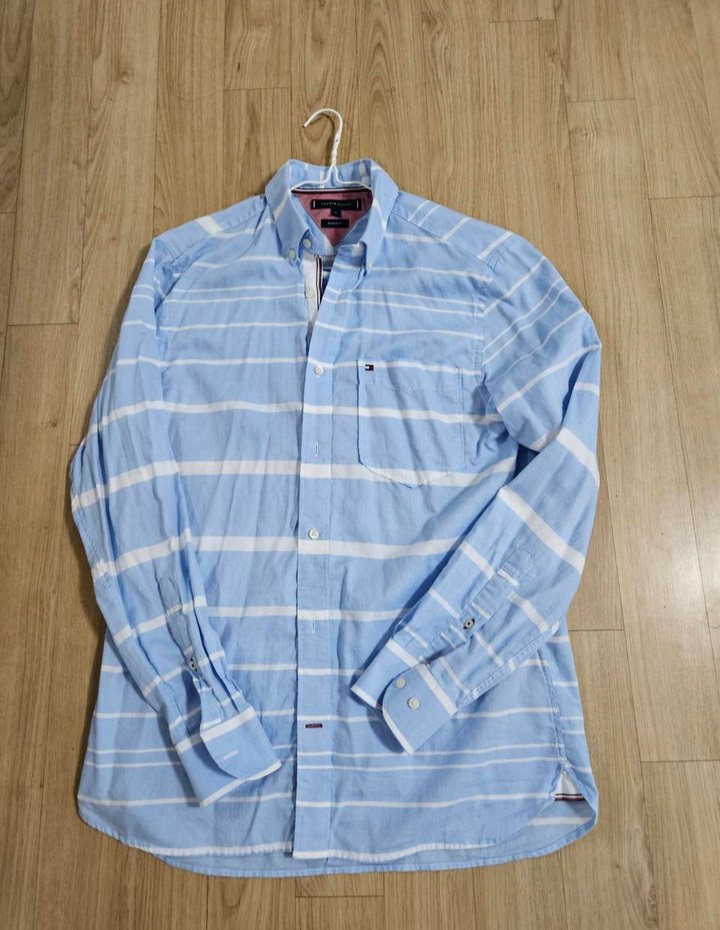 타미힐피거 남성 스트라이프 남방 정품 사이즈 100