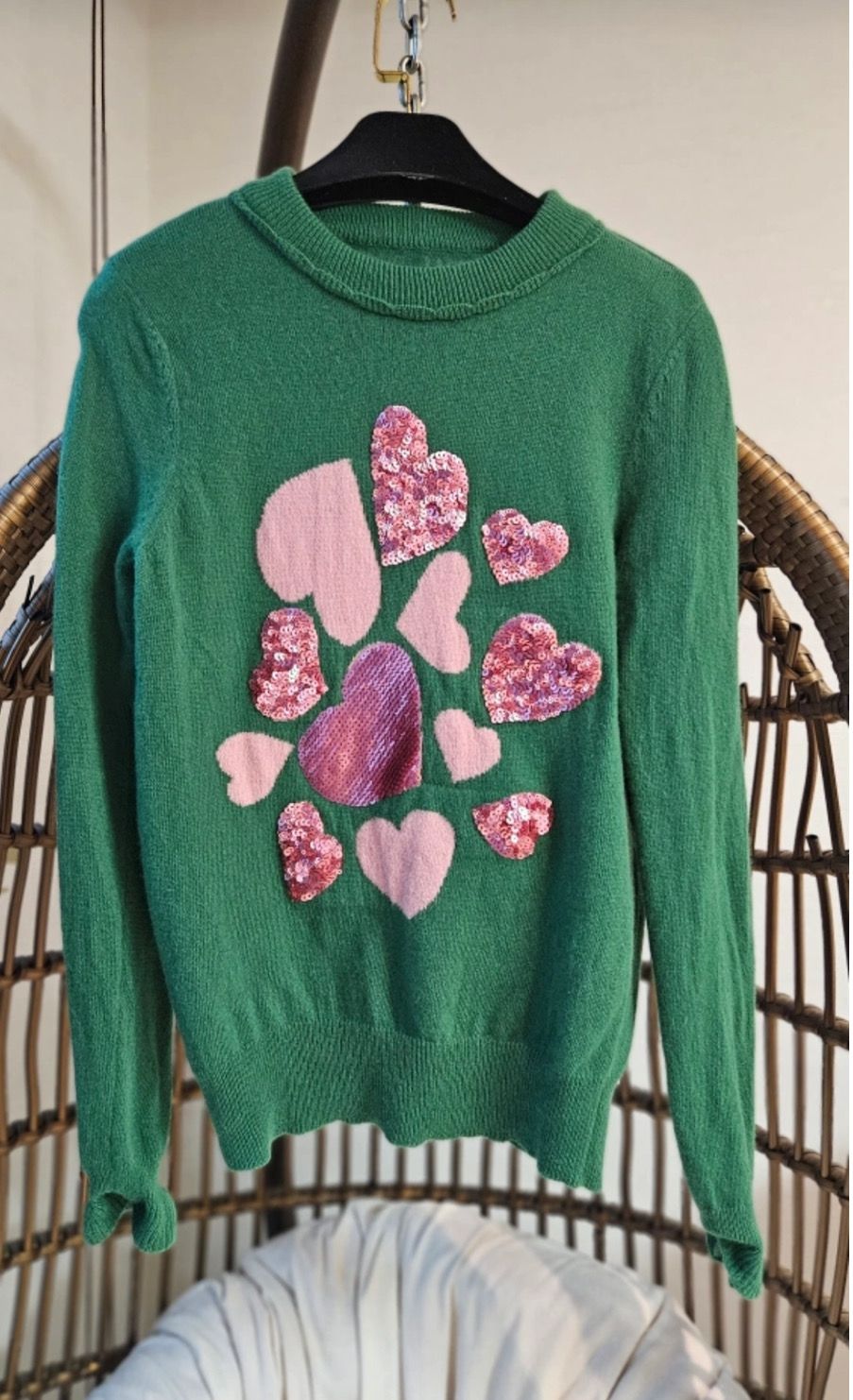 캐시미어 하트니트 55