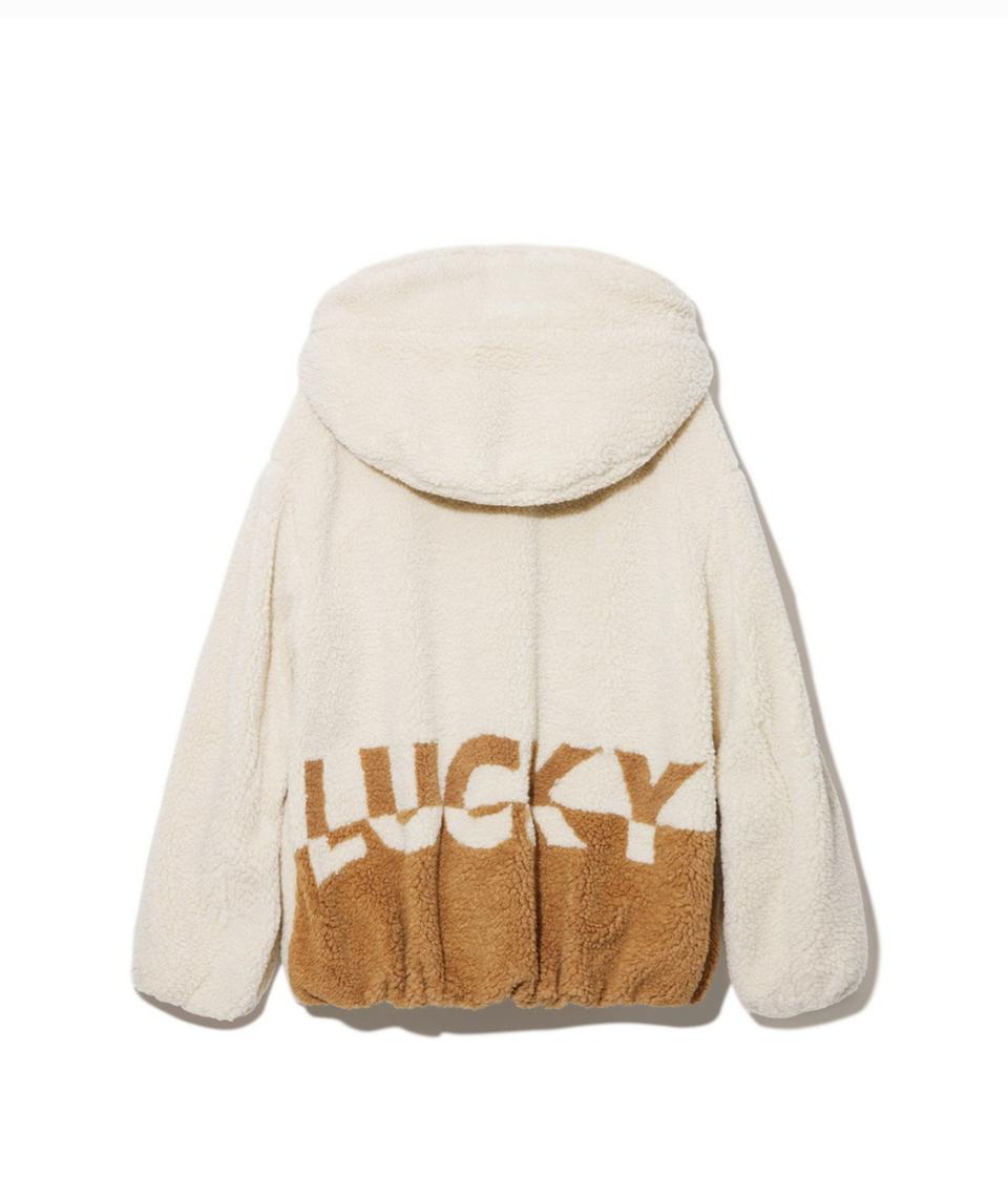 럭키슈에뜨 후드 자켓 36(55) 오버핏. 뽀글이. 도톰. 따뜻