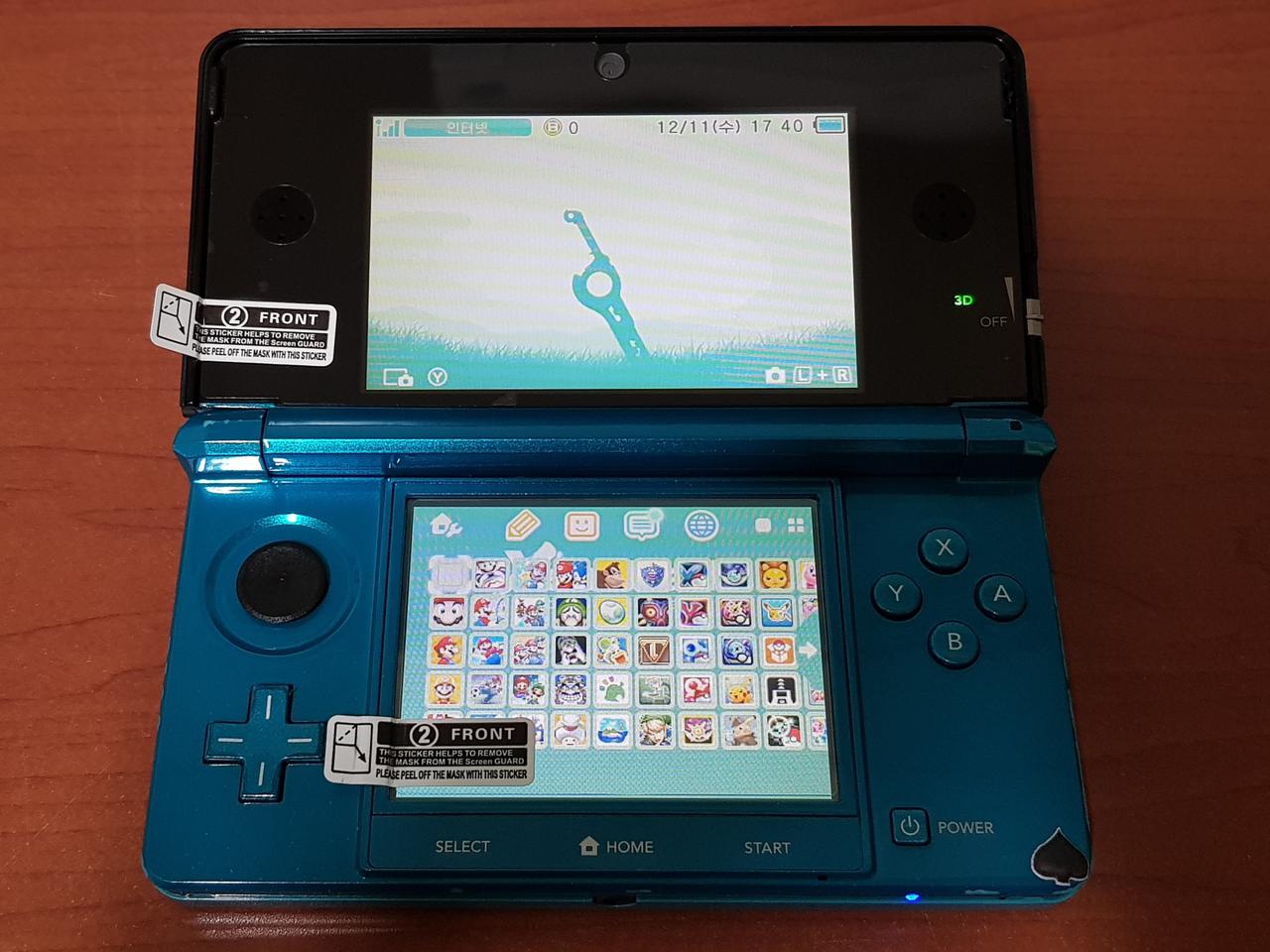 닌텐도 3DS 구작다수 아쿠아블루 북미 256G