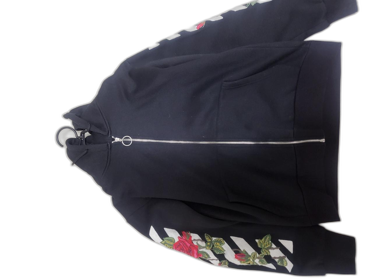 오프화이트 장미 후드집업