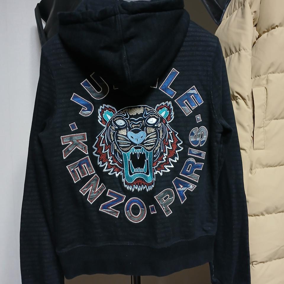 겐조 Kenzo 타이거 기모 후드집업 호랑이 스트라이프