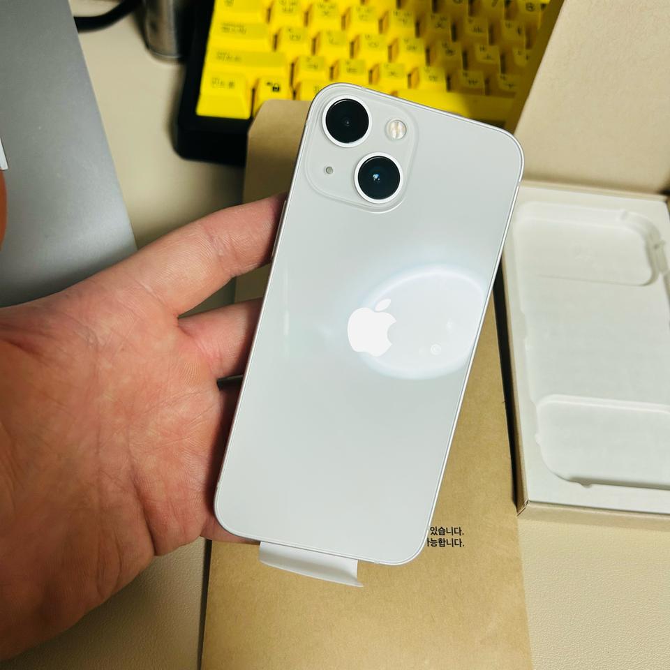 자급제 리퍼 미사용 아이폰13미니 스타라이트 256기가 풀박스