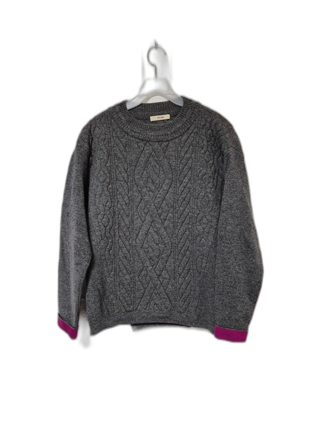 시스템SYSTEM 정품 꽈배기 여성 겨울 여자케이블니트긴팔티셔츠90