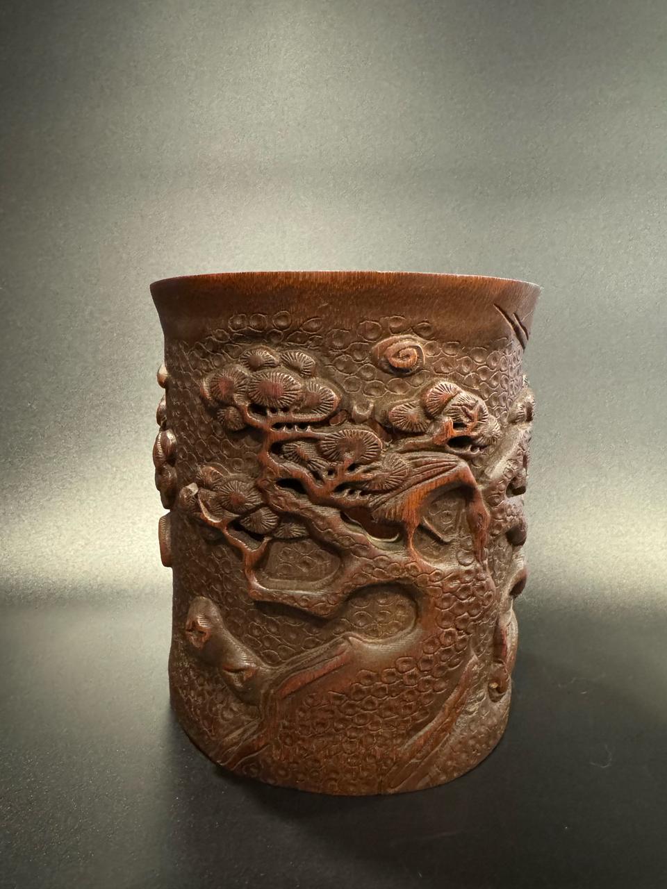 고대 문방용품 - 대나무 필통