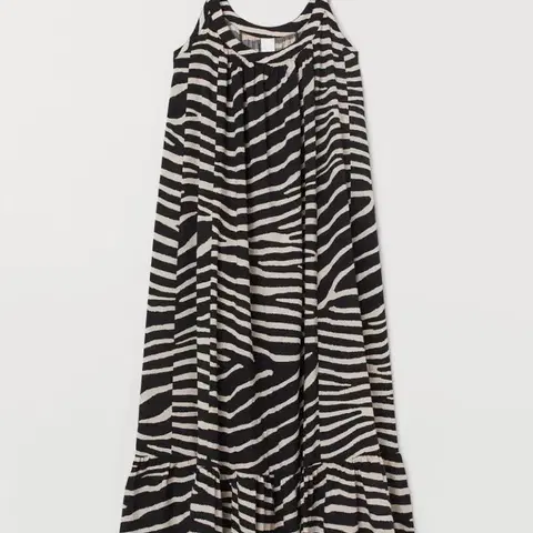 H&M 플라운스 롱 원피스 지브라