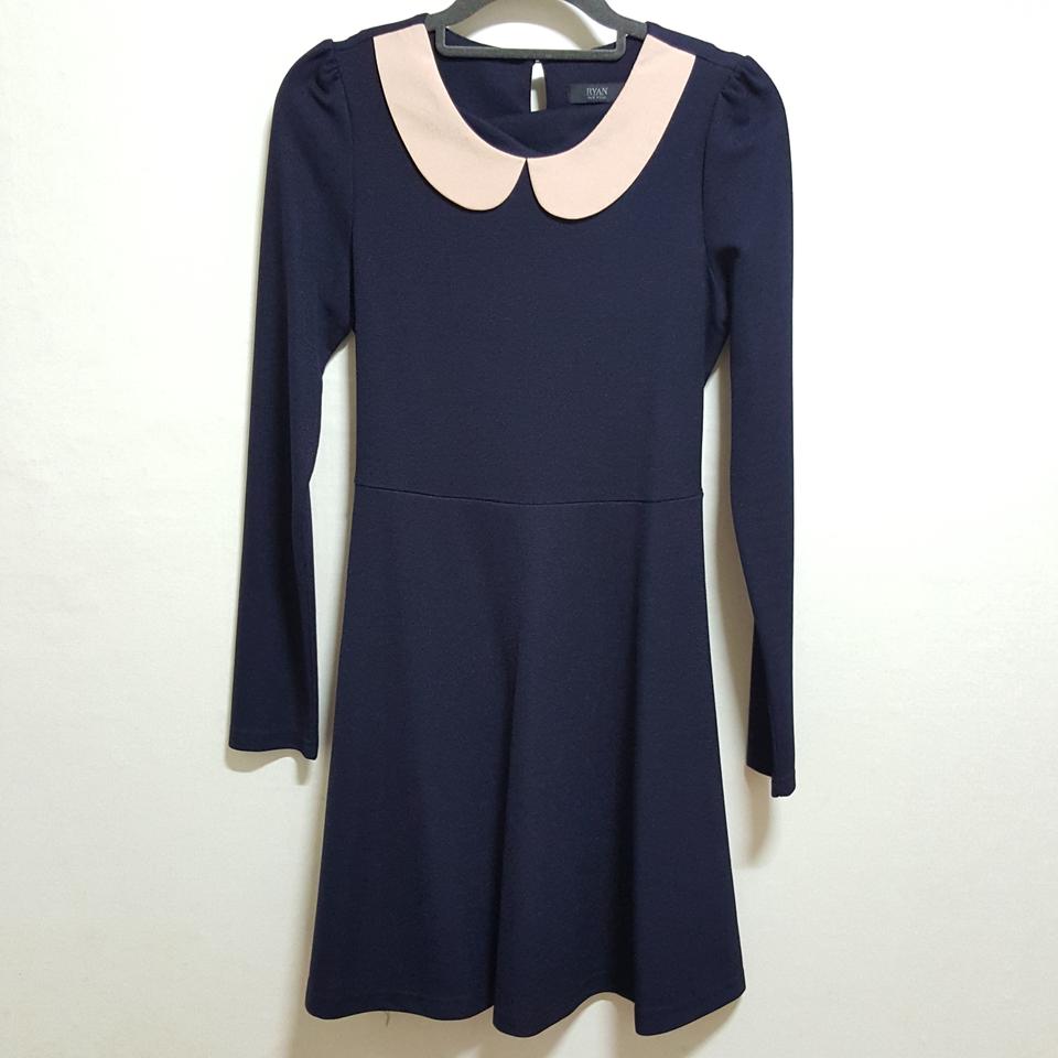 가격인하 리안뉴욕 플레어 원피스 네이비