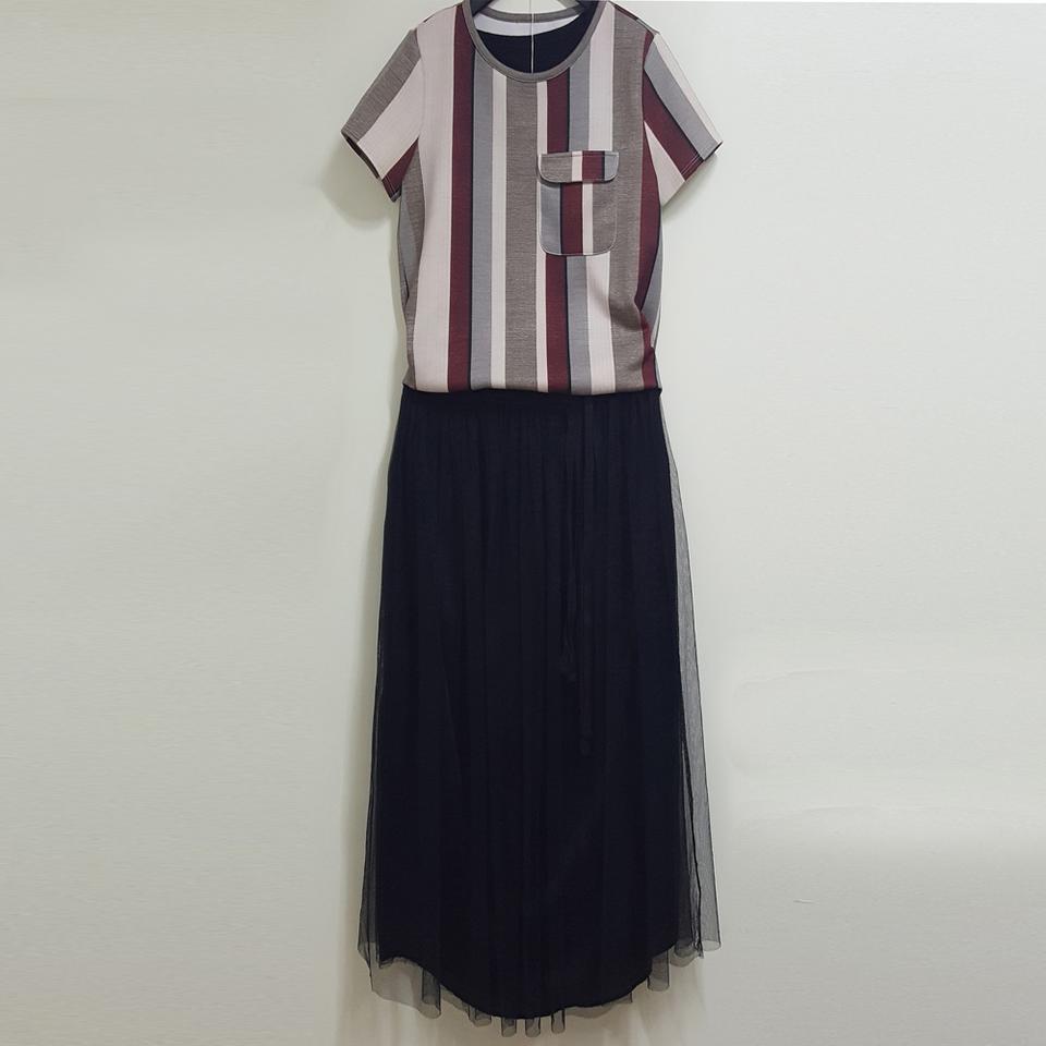 르샵 발레코어 샤스커트 망사 원피스