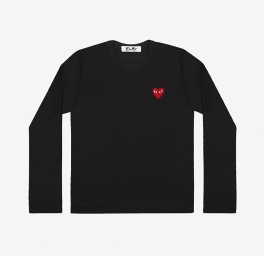 꼼데가르송 레드 하트 롱슬리브