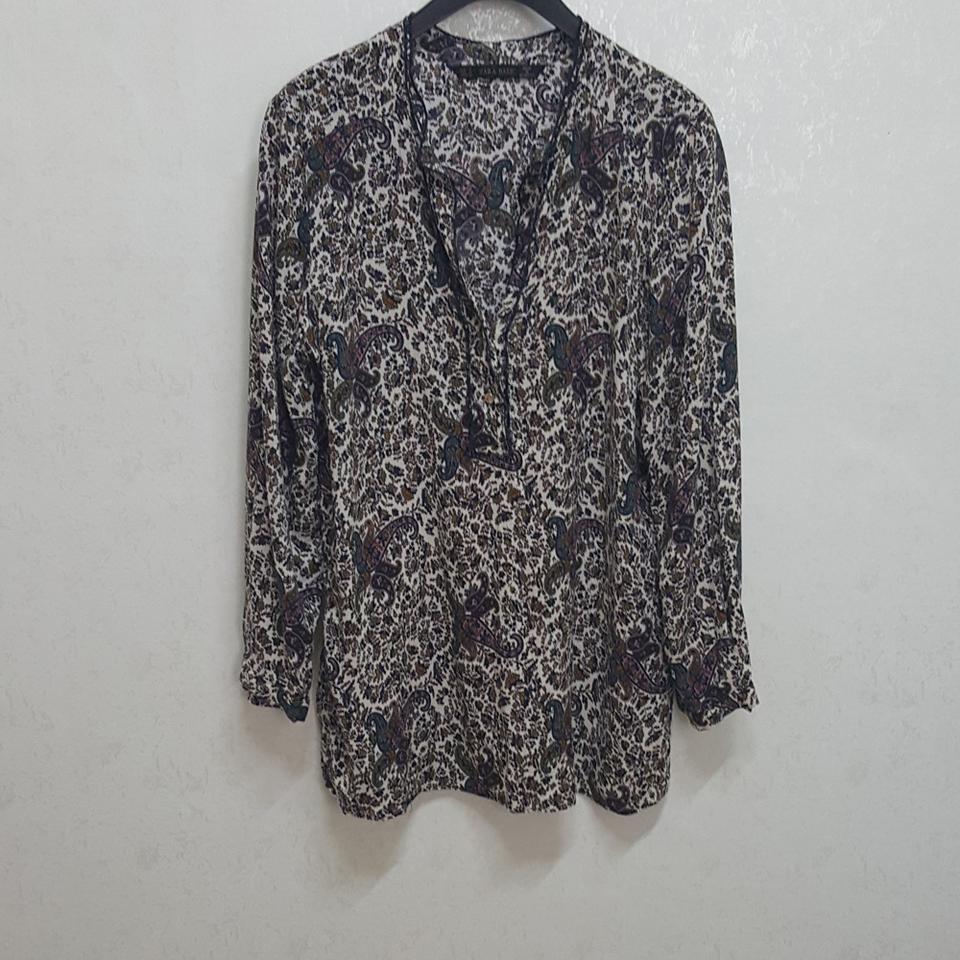 자라 페이즐리 비스코스 셔츠 블라우스