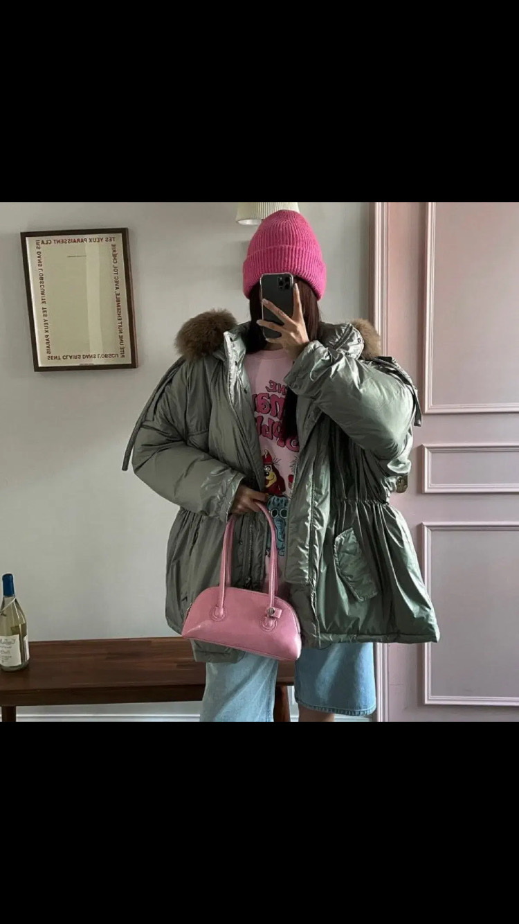 요니핏 라쿤덕다운패딩