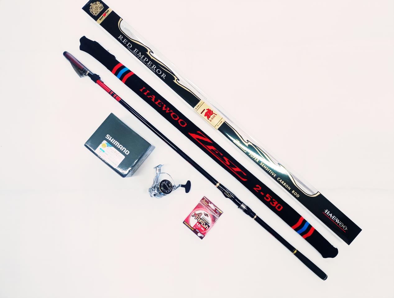 (428)EM가이드2호대530릴찌낚시대+시마노세도나4000번릴+일산릴줄