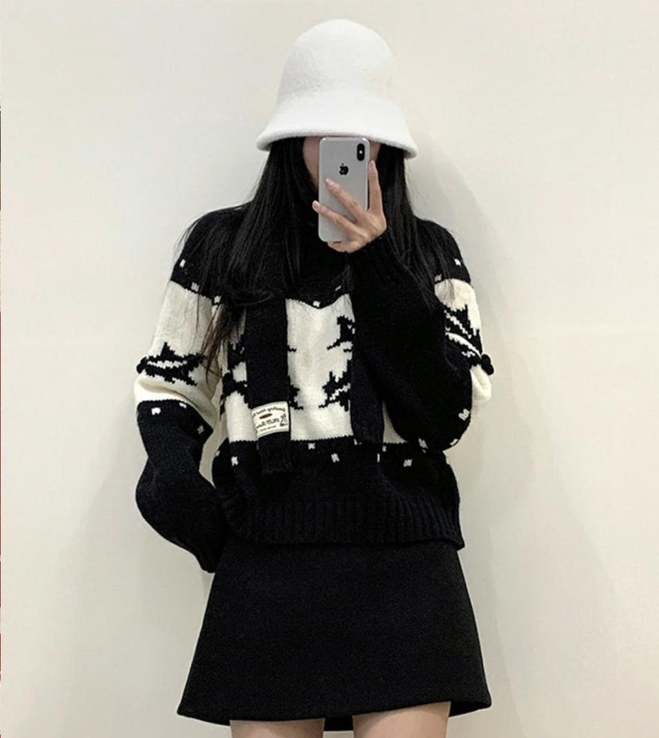 (새상품) 노르딕 니트 55~66 머플러세트