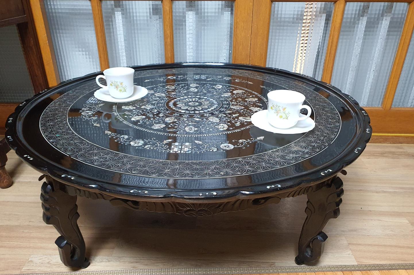 접이식 원형자개상