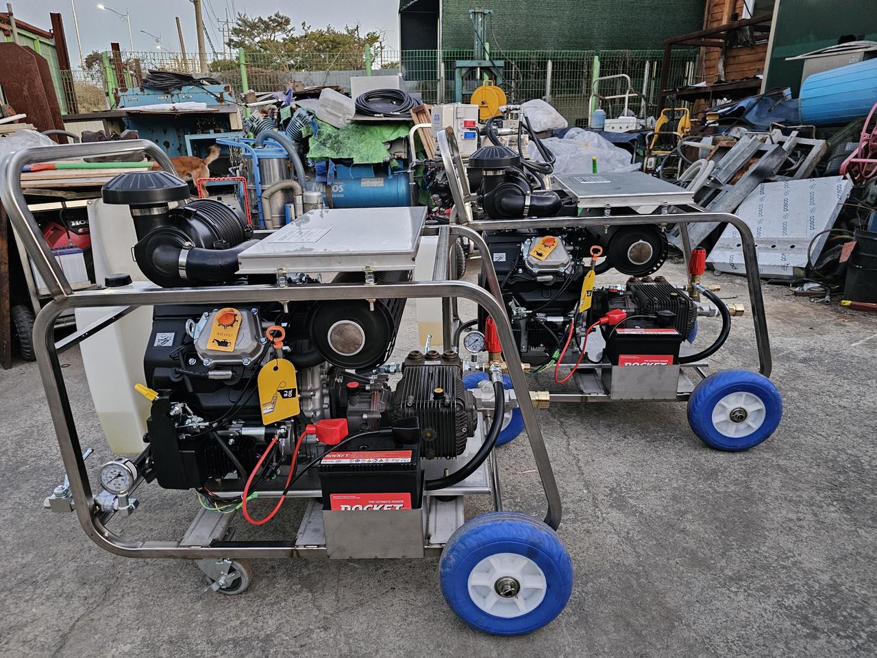 중고엔진고압세척기 300바 25리터 30마력