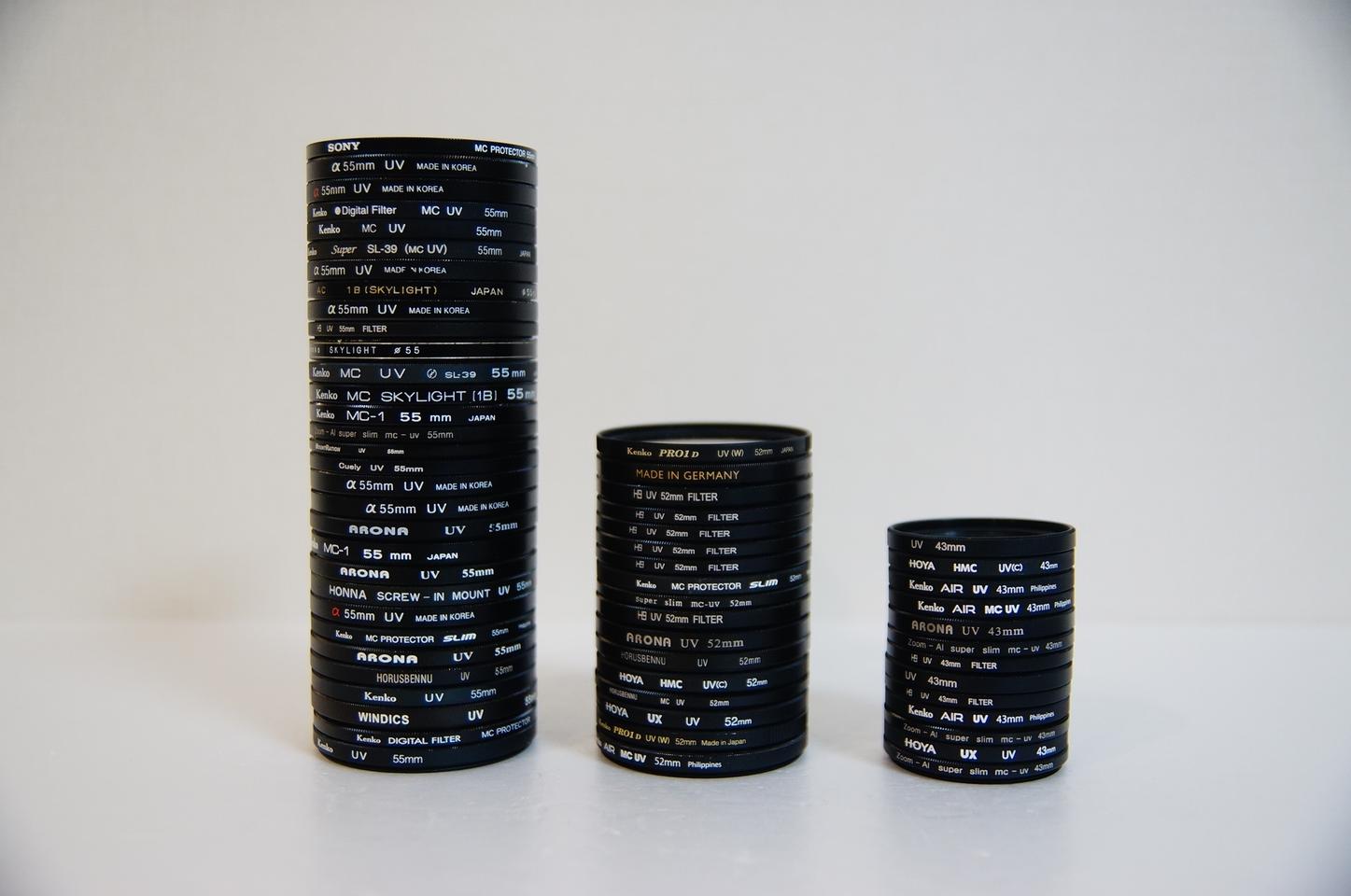 UV필터 40.5/43/49/55mm 팝니다.(5천원)