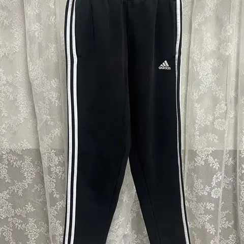 M)아디다스 블랙 기모 트레이닝바지 추리닝팬츠