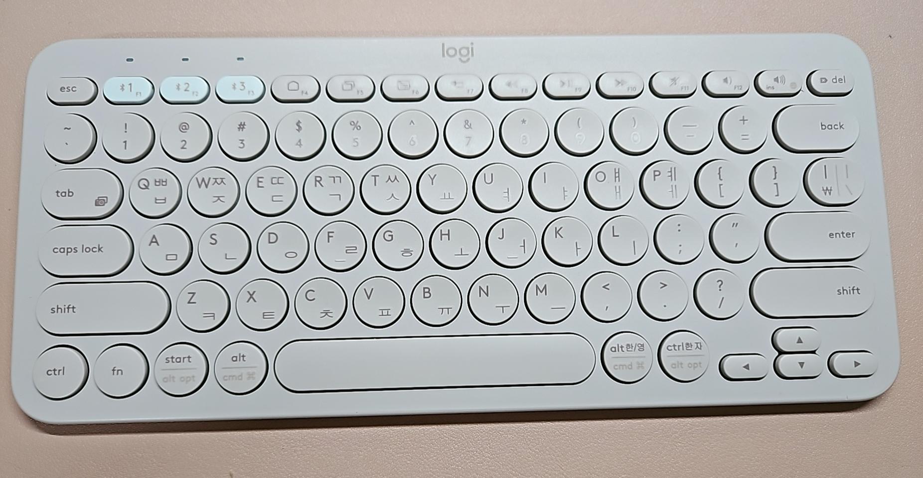 로지텍 k380 블루투스 키보드 / 핑크