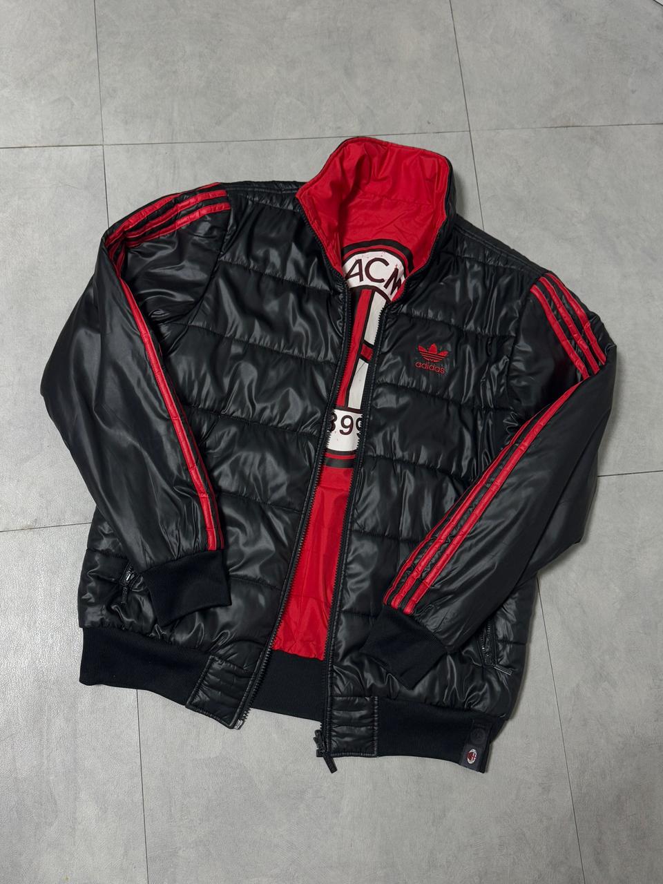 아디다스 ac밀란 올드스쿨 양면 패딩 100