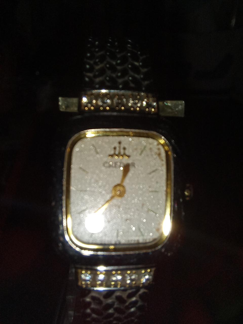 18k골드다이아콤비 금가루 문자판 크레도르CREDOR여성용 쿼츠시계