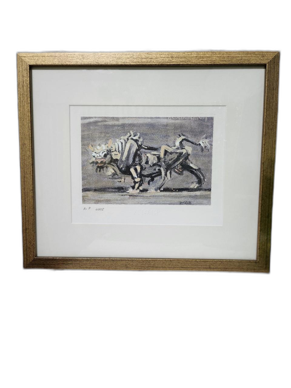 이중섭황소(판화)