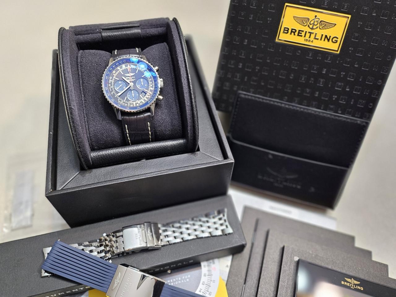 브라이틀링 내비타이머 B01 블루에디션 1000개 한정판