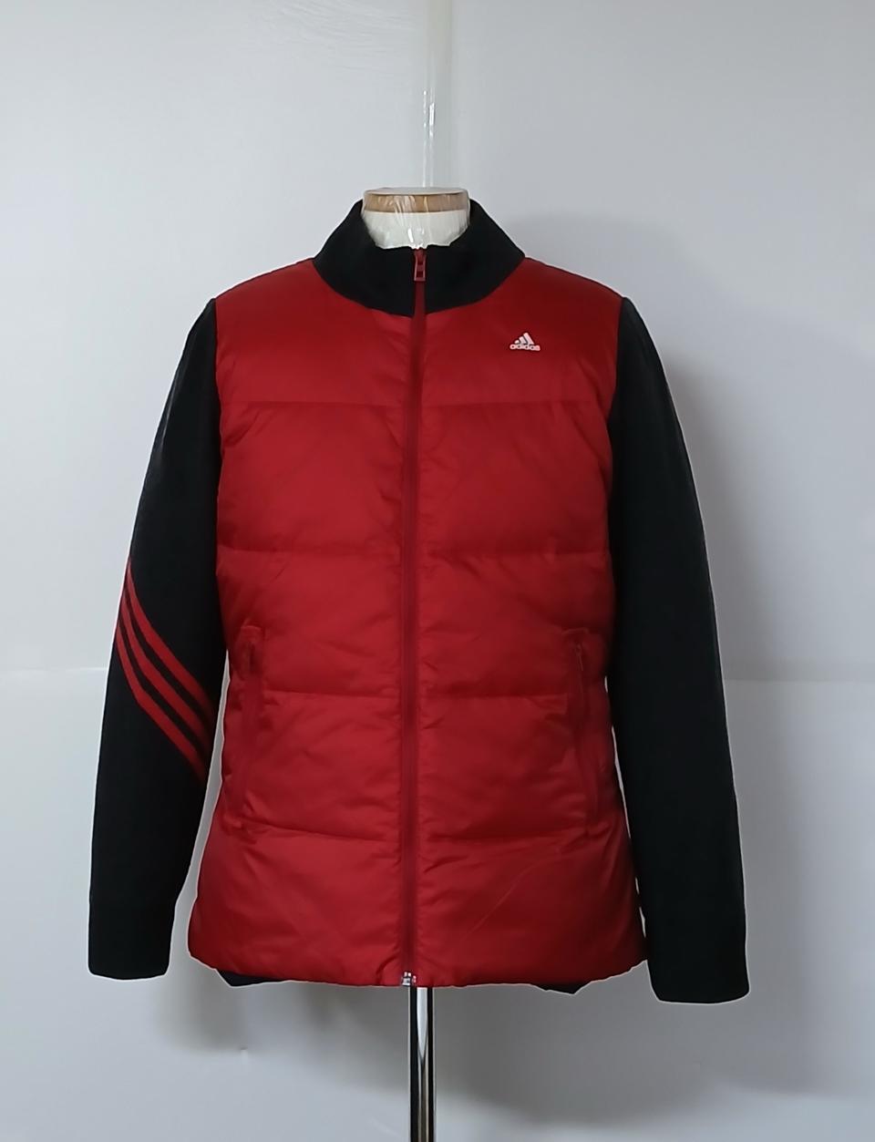 100)아디다스 삼선 니트 구스다운 거위털패딩