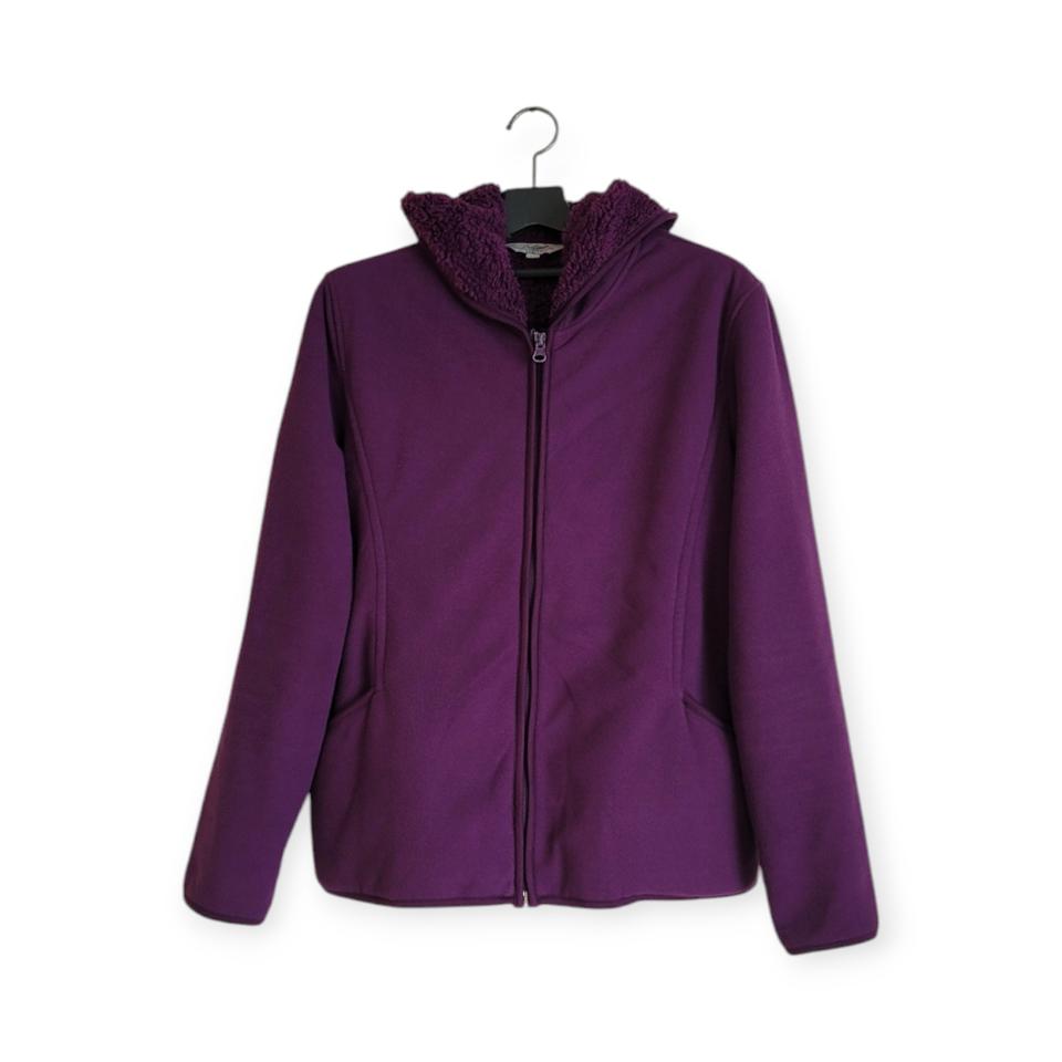 크로커다일 레이디 보라색 뽀글이 안감 후드 집업 (95)