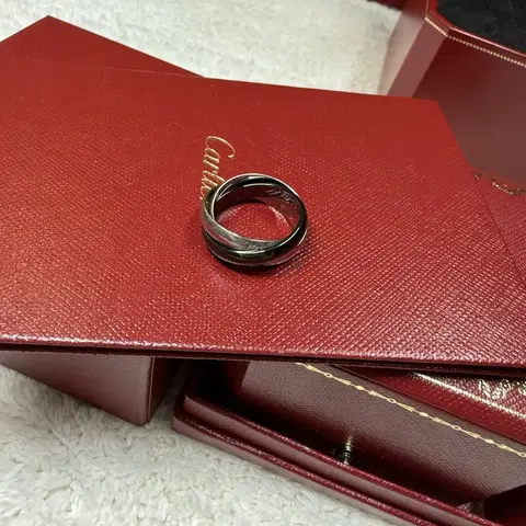 까르띠에 트리니티링 B4095600 클래식 세라믹