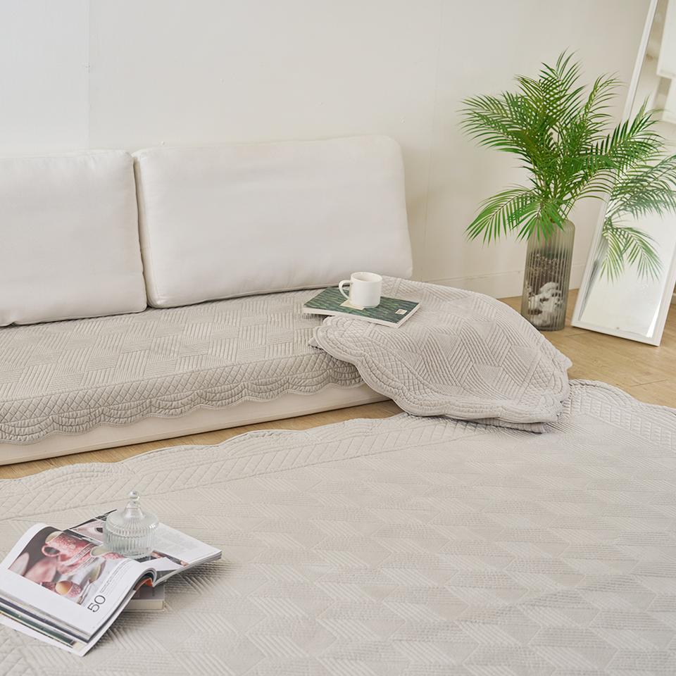 겨울 목화솜 극세사 침대 패드 거실 러그 소파패드