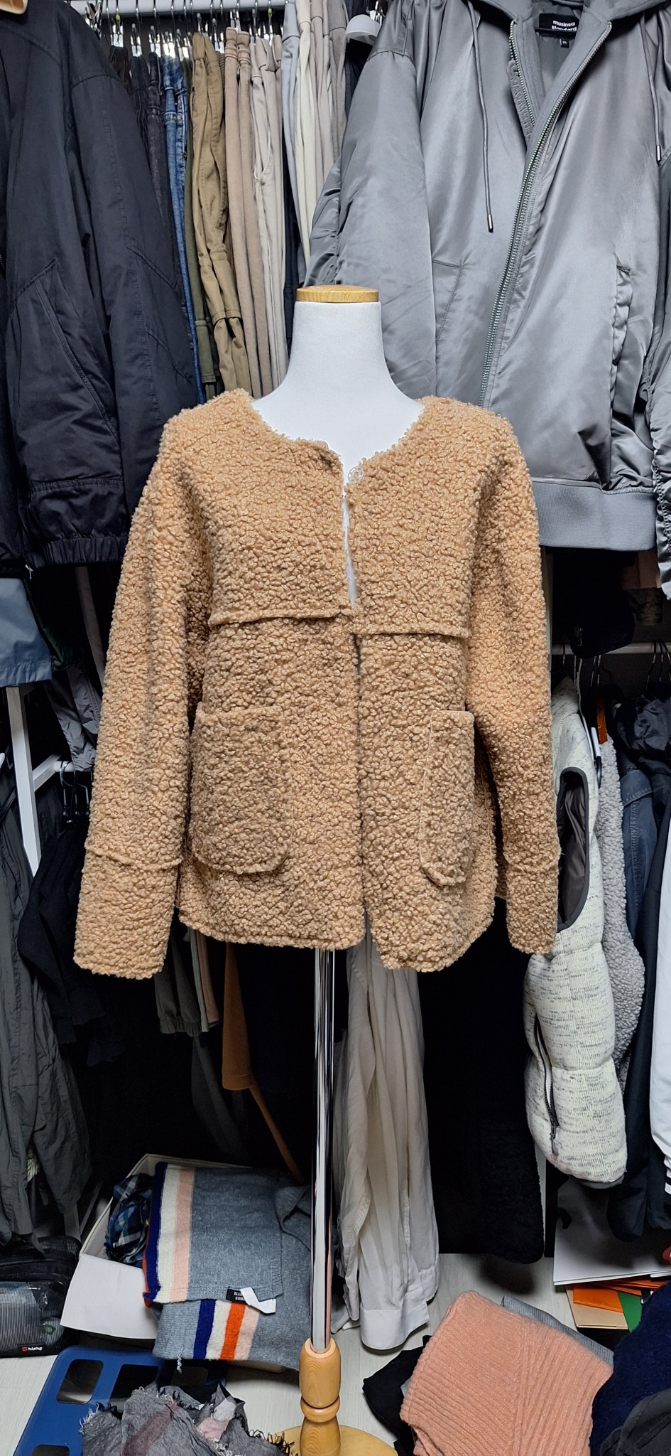 핑크피그 뽀글이 자켓 새거