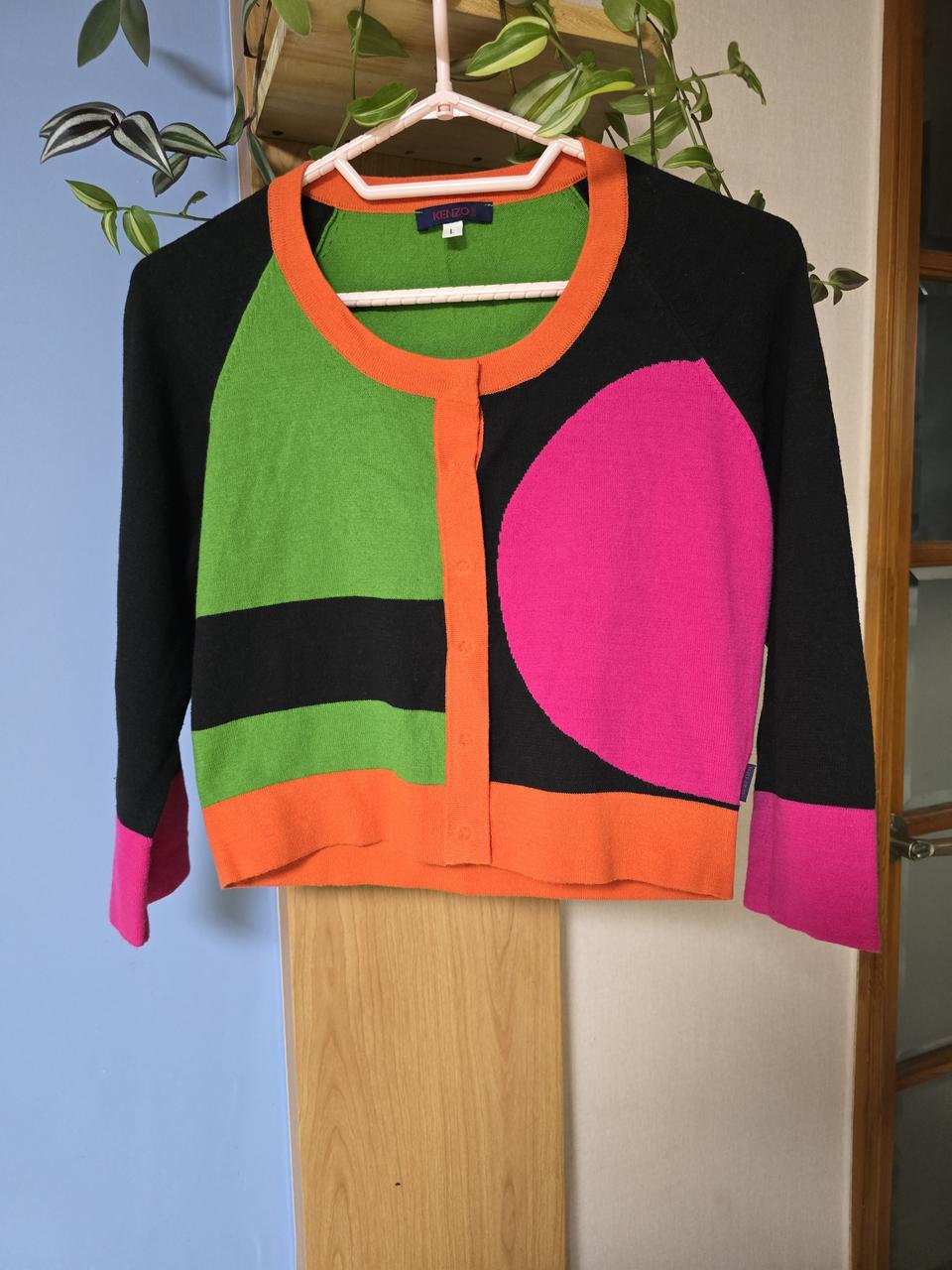 정품 겐조 멀티컬러 가디건 L