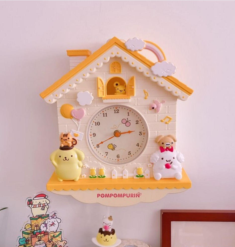 산리오 벽시계 폼폼푸린 인테리어 시계 (새상품)