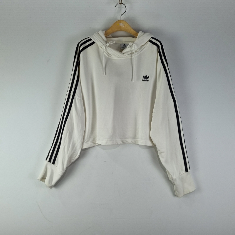 여M 아디다스 CROPPED HOOD 화이트 Z5955