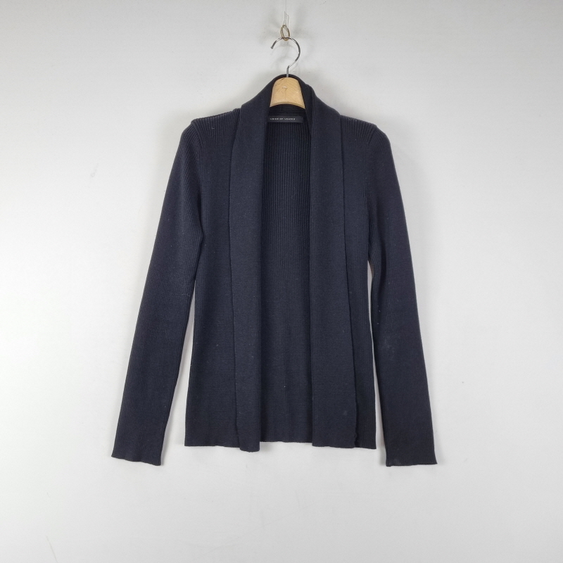 여FREE 보브 울 블랙 숄 무지 가디건 Z5956