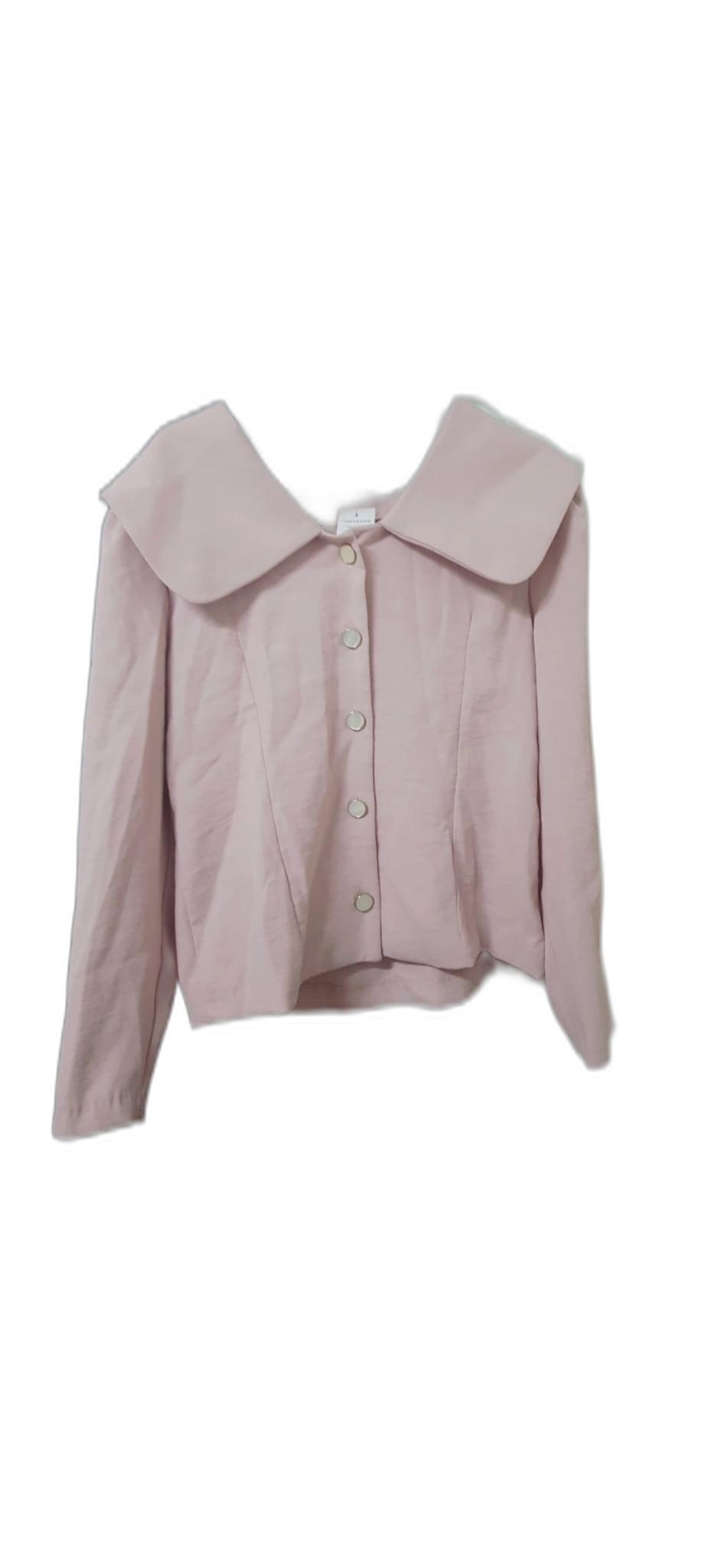 분홍 진주 카라셔츠