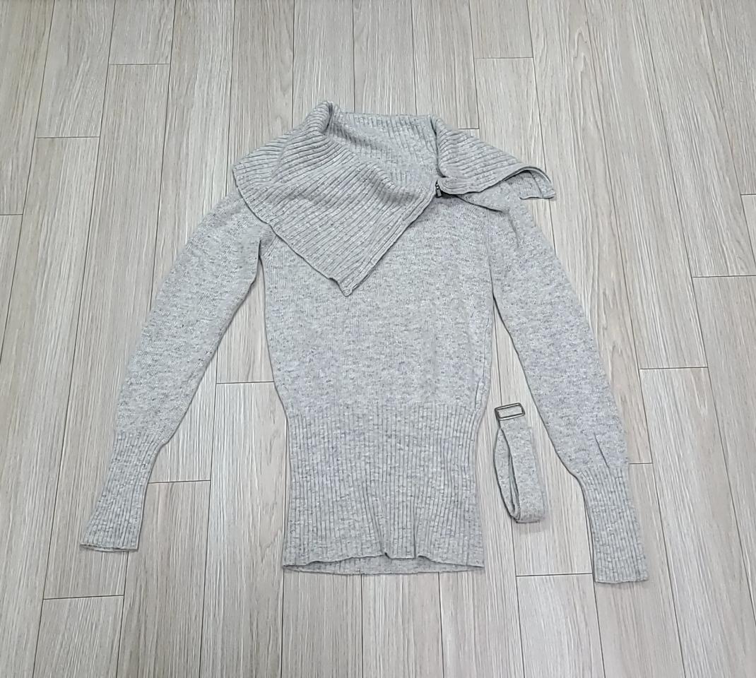 앙고라 터틀넥 S(55), 미사용, 연회색