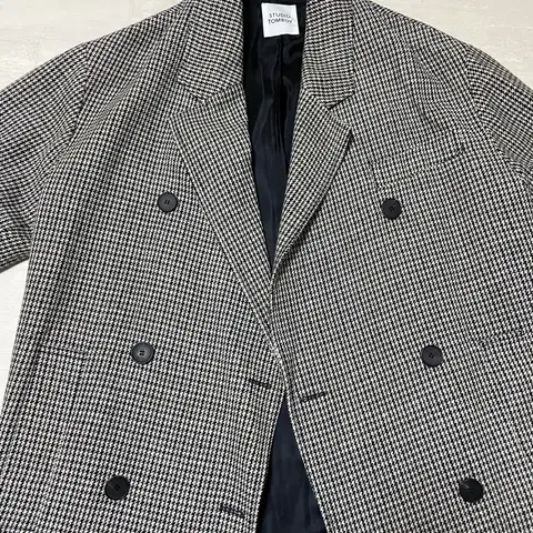 스튜디오톰보이 하운드체크 코트 새상품