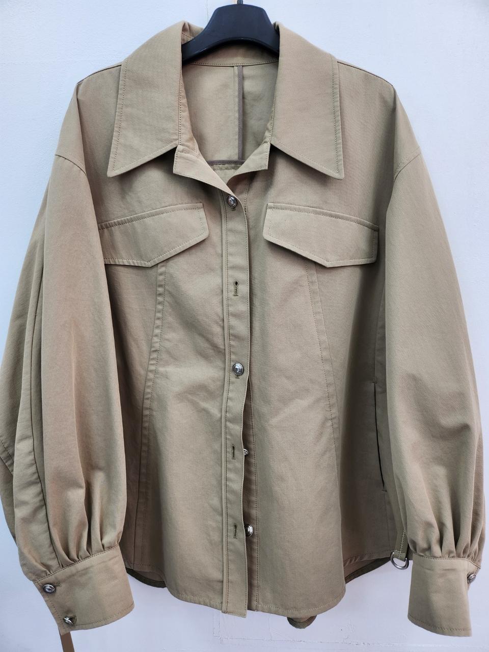 시스템 벨티드 셔츠 점퍼 카키 66사이즈