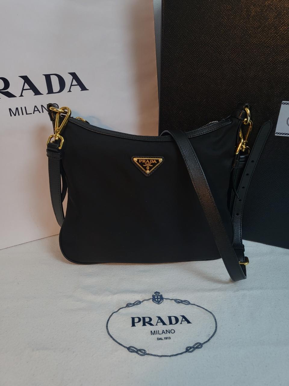 프라다 사피아노 트림 포코노 크로스백