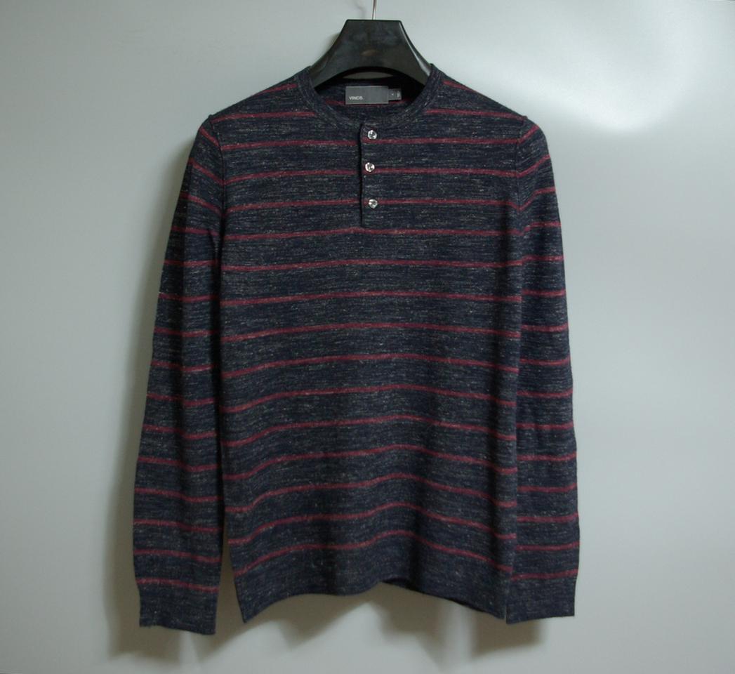 빈스 스트라이프 헨리넥 니트 S