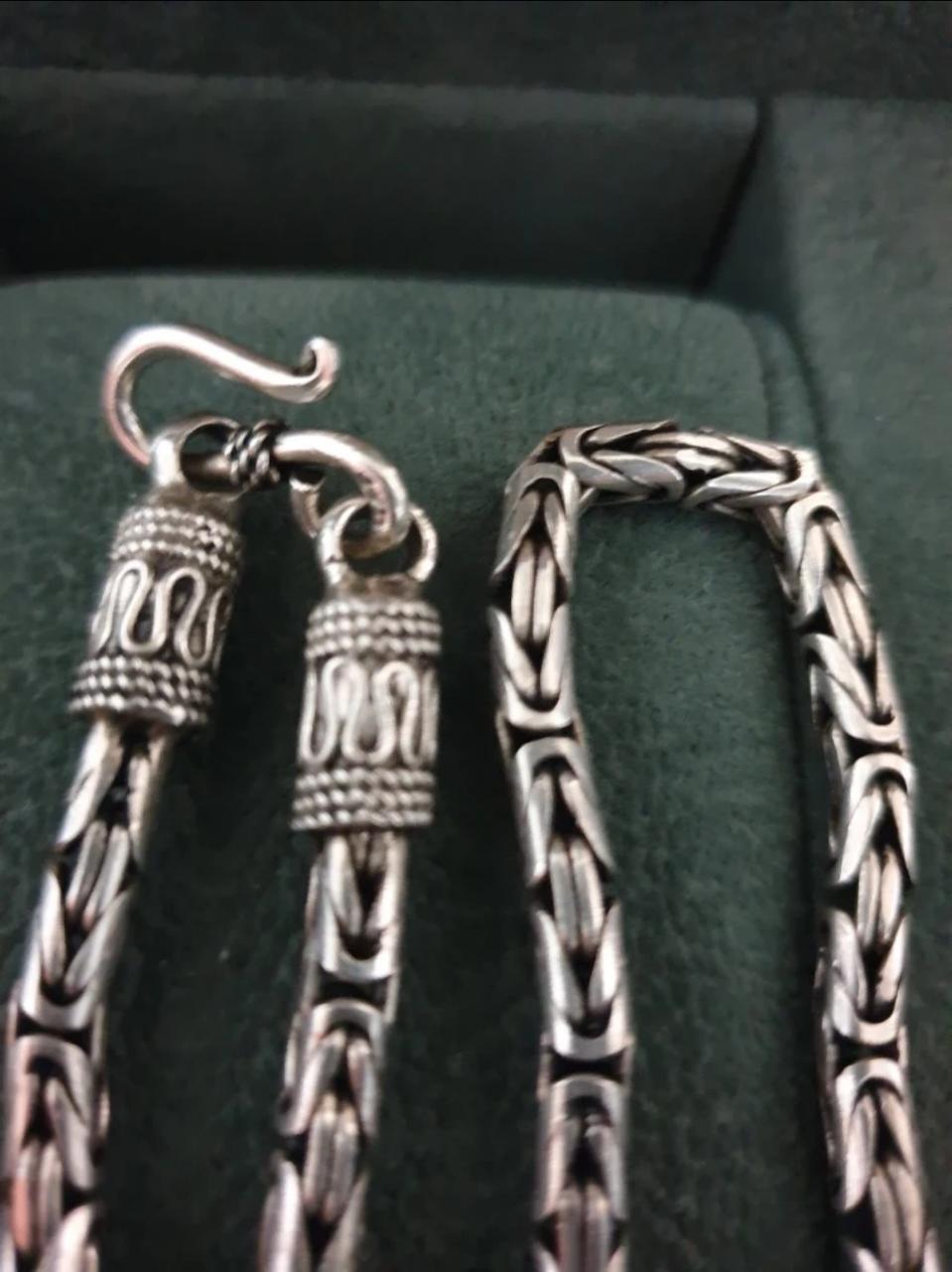 실버925 silver 유화엔틱 은목걸이