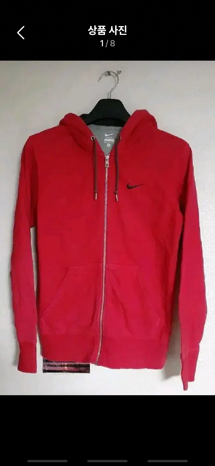 나이키 클래식 풀 집업 후드 집업 레드 M 95