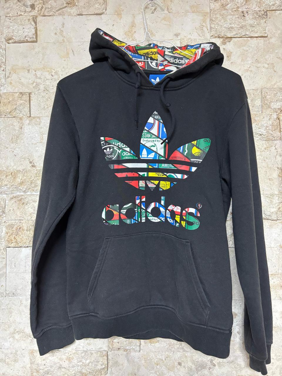 아디다스 기모 후드티