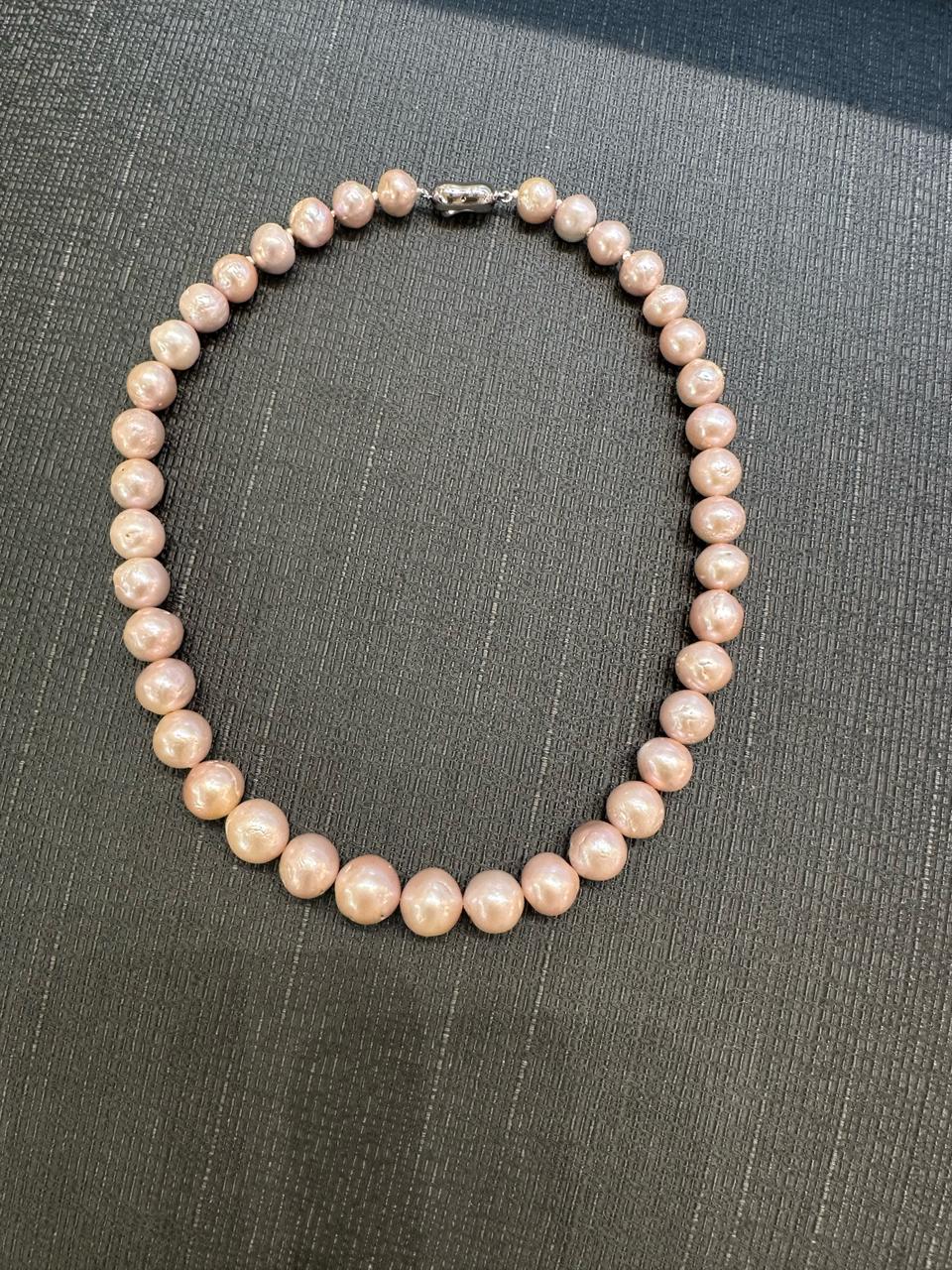 핑크진주목걸이