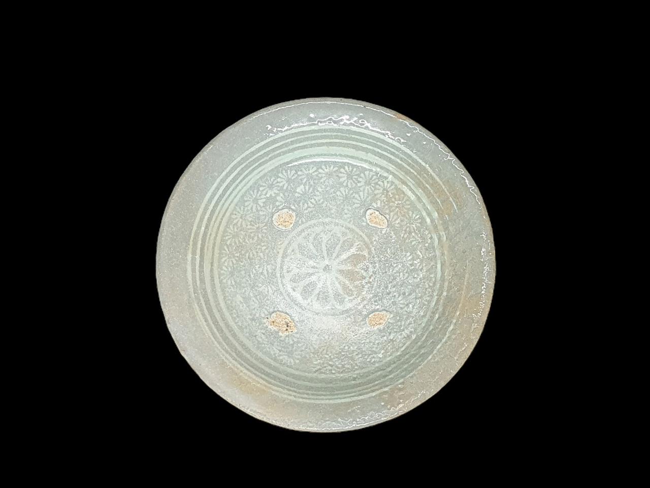 (고미술품)고려청자 인화문 완 접시 다도구 다기 차도구 엔틱 앤틱