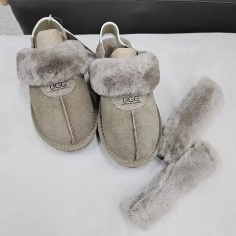 국내배송새상품] 호주 에버 어그 밴드 스트랩 탈부착 와플 양털슬리퍼