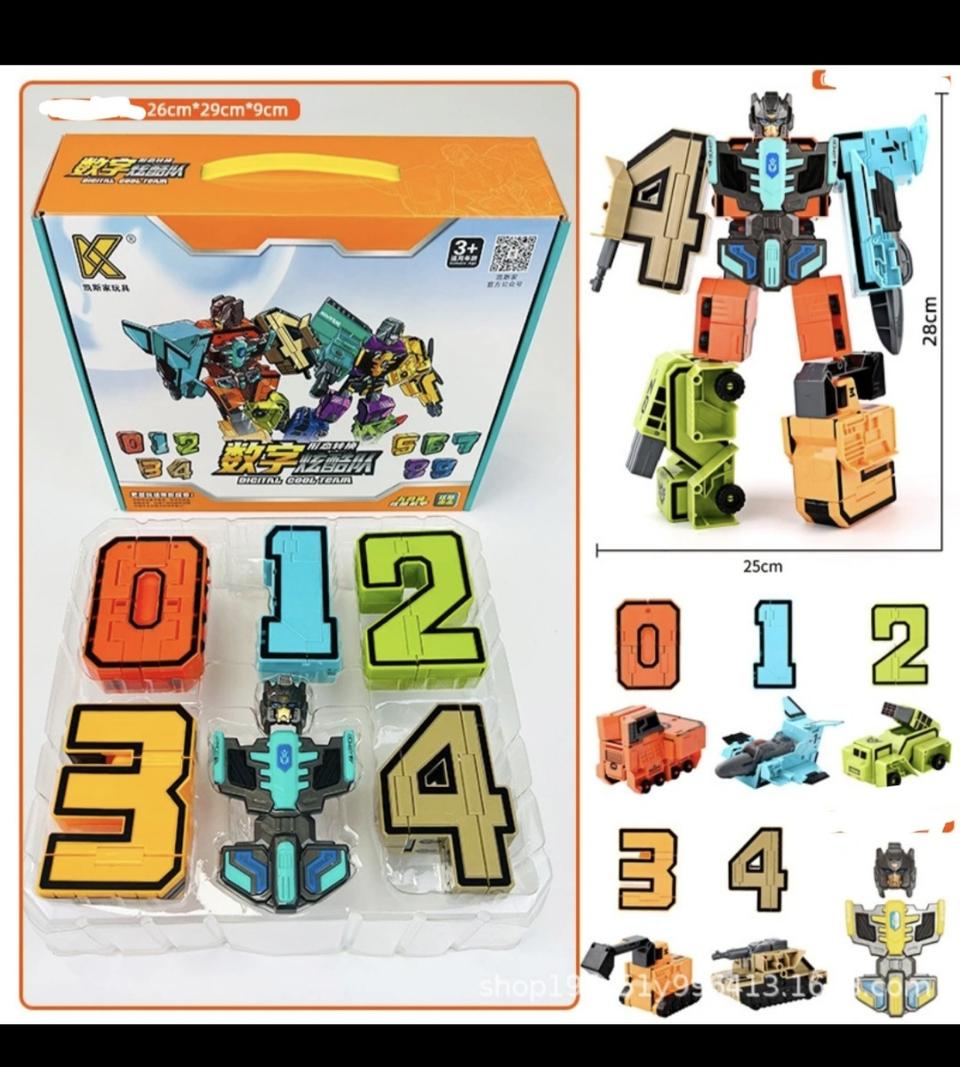 숫자 변신 로봇 5종 세트 새상품
