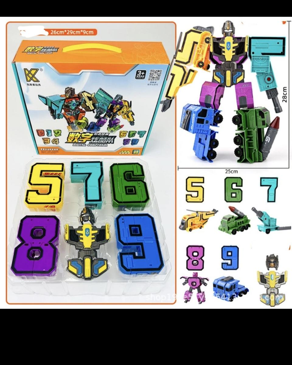 숫자 로봇 변신 장난감 5개 세트새상품