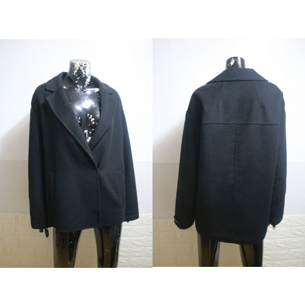 (55) 에이비플러스 블랙 모직 통넓은 자켓 (사이즈 55)  